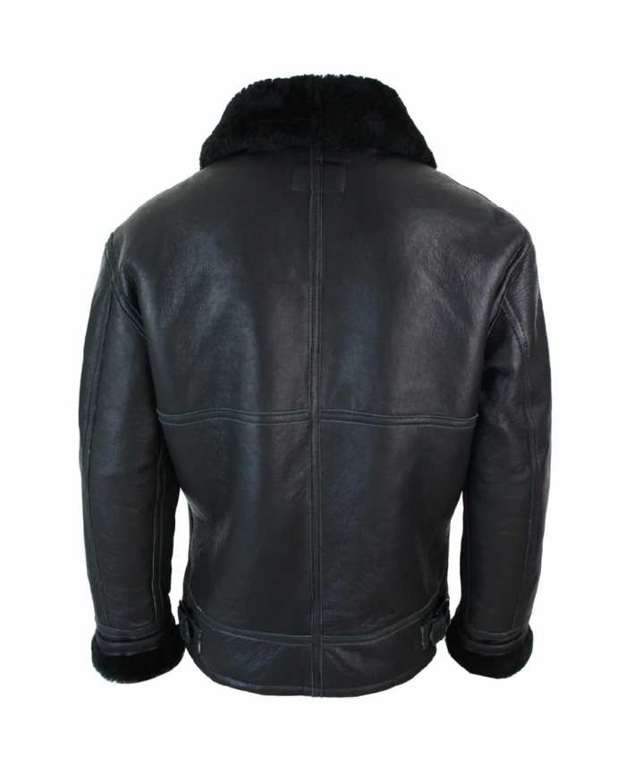 B3 Premium Sheepskin Flight Aviator Jacket Back