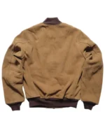 Houston Cow Suede MA-1 Flight Jacket Back View - Trendy Leather Jackets