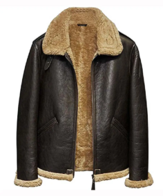Men Aviator Flight Sheepskin Leather Jacket - Trendy Leather Jackets