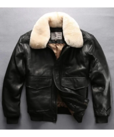 Men’s G-1 Air Force Sheepskin Bomber Jacket - Trendy Leather Jackets