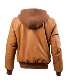 Men's White Beige Quilted Sheepskin Puffer Jacket Back - Trendy Leather Jackets