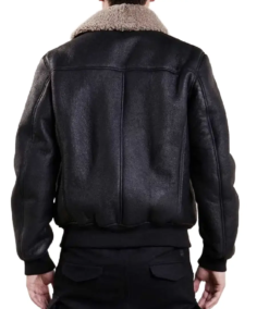 Shop The Men's Aviator Bomber Black Leather Jacket - Trendy Leather Jackets