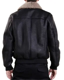 Shop The Men's Aviator Bomber Black Leather Jacket - Trendy Leather Jackets