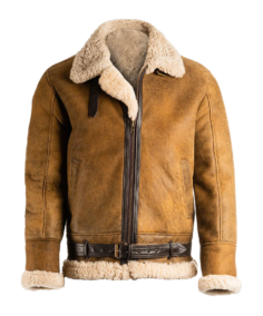Brad Men’s Brown B-3 Bomber Leather Jacket