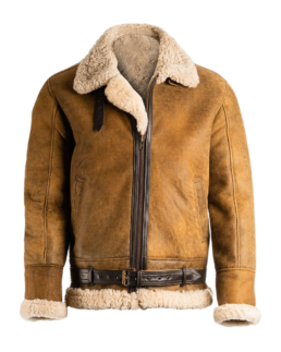 Brad Men’s Brown B-3 Bomber Leather Jacket