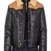 Hardy B-3 Shearling Black Leather Aviator Jacket