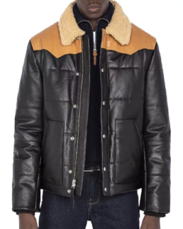 Hardy B-3 Shearling Black Leather Aviator Jacket