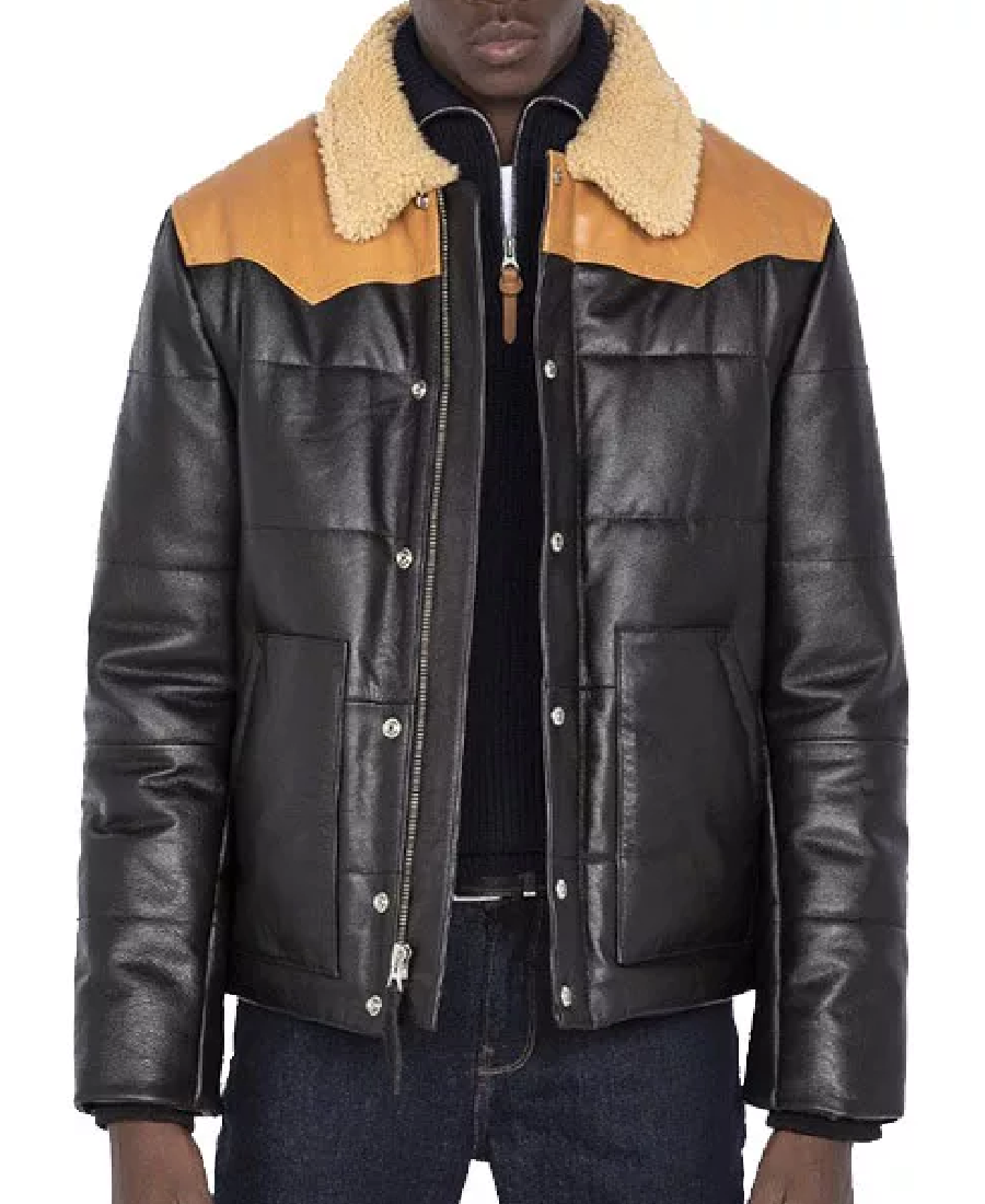 Hardy B-3 Shearling Black Leather Aviator Jacket