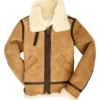 Jake B-3 Shearling Brown Leather Aviator Jacket