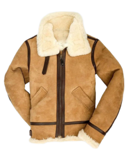 Jake B-3 Shearling Brown Leather Aviator Jacket