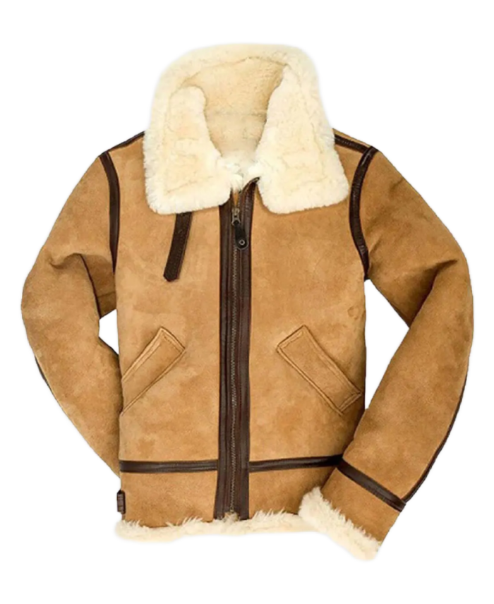 Jake B-3 Shearling Brown Leather Aviator Jacket