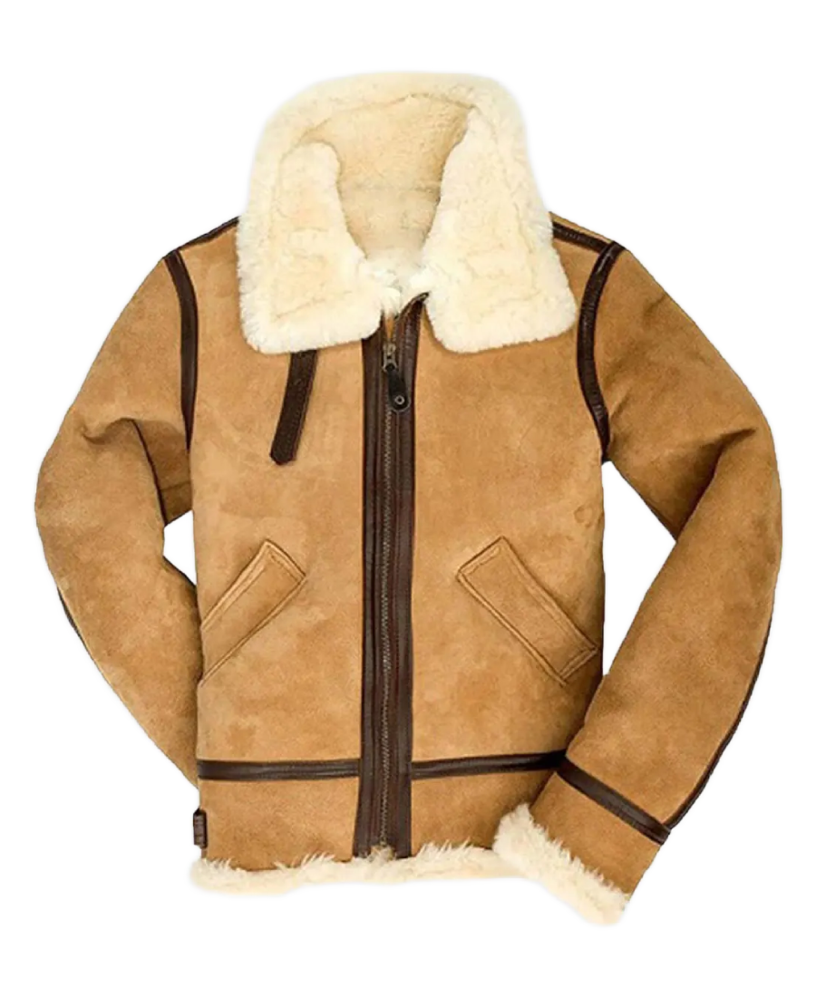 Jake B-3 Shearling Brown Leather Aviator Jacket