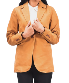 Jenna Women’s Brown Suede Blazer