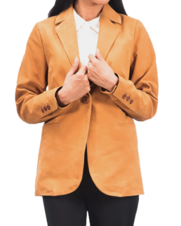 Jenna Women’s Brown Suede Blazer