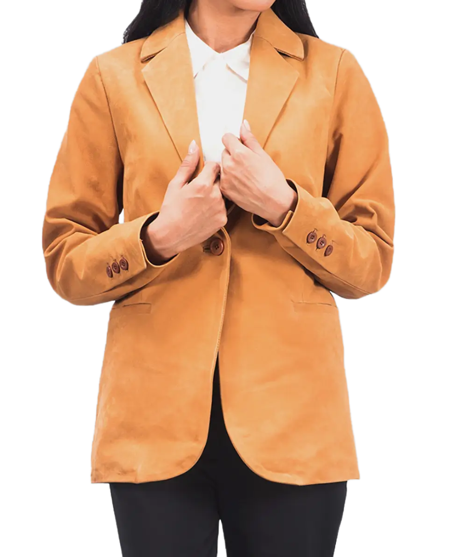 Jenna Women’s Brown Suede Blazer Jenna Women’s Brown Suede Blazer