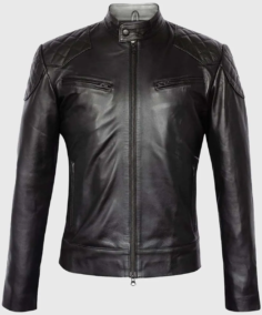 Jon Black Moto Cafe Racer Leather Jacket