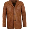 Major Men’s Vintage Brown Leather Blazer