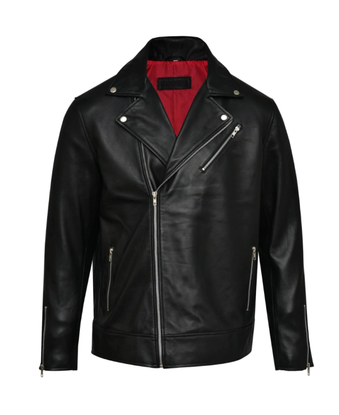 Men Classic Biker Leather Jacket