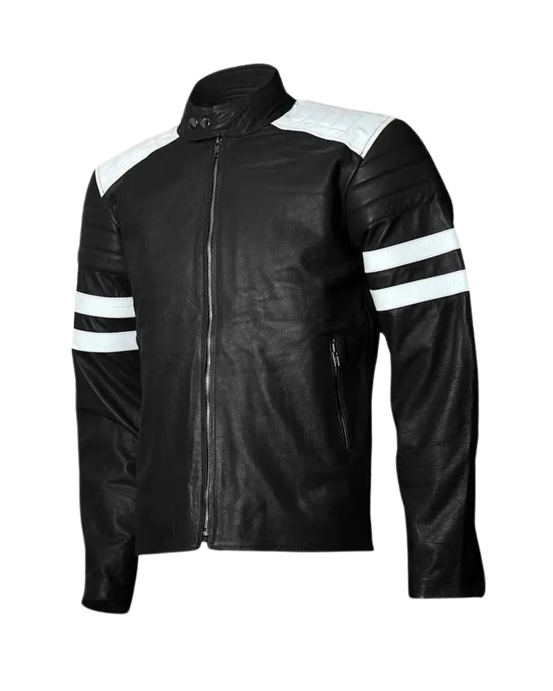 Mens-Black-Retro-Cafe-Racer-Jacket.webp Mens Black Retro Cafe Racer Jacket - Image 1