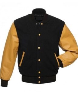 Men’s Black Varsity Jacket - Trendy Leather Jackets