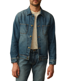 Men’s Buttoned Japanese Jean Jacket