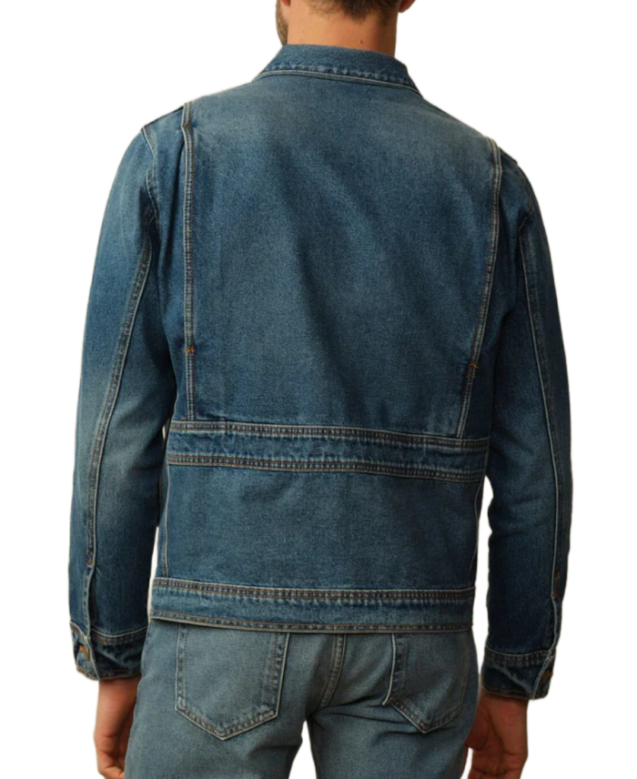 Men’s Buttoned Japanese Jean Jacket Back