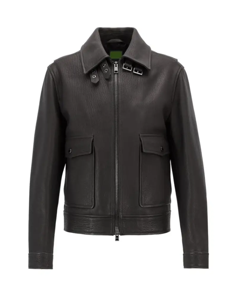 Mens-Genuine-Leather-Biker-Jacket.webp Mens Black Genuine Leather Biker Jacket - Image 1