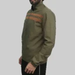Men’s Green Cotton Miller Jacket Side - Trendy Leather Jackets
