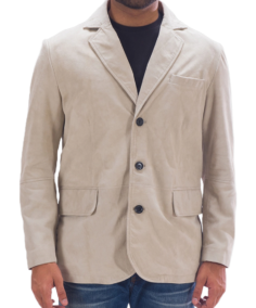 Men’s Off White Suede Blazer