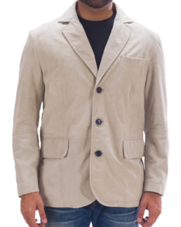 Men’s Off White Suede Blazer