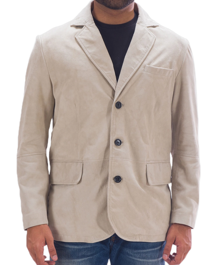 Men’s Off White Suede Blazer
