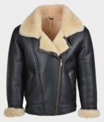 Byron Men’s Shearling Black Leather B3 Jacket