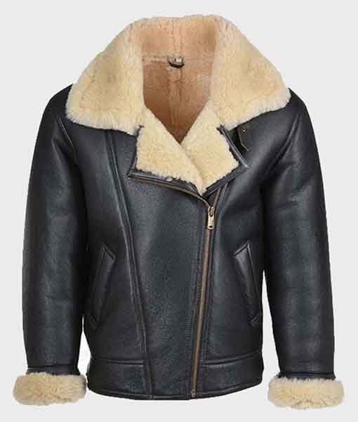 Mens-Shearling-Black-Leather-B3-Jacket.jpg Byron Men’s Shearling Black Leather B3 Jacket - Image 1