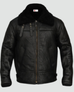 Mens Sheepskin Bomber Leather Jacket