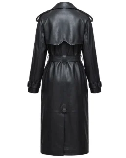 Shop The Women Trendy Fashion Black Leather Trench Coat - Trendy Leather Jackets