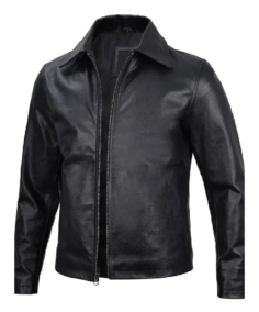 Shop The Mens Black Harrington Cowhide Leather Jacket - Trendy Leather Jackets