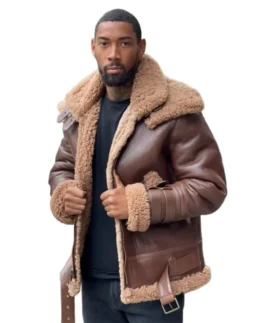 Men's Aviator Pilot B3 Shearling Leather Jacket