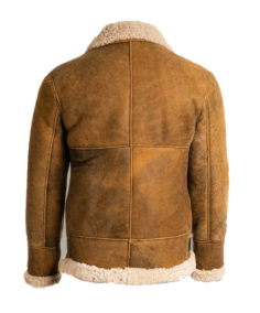 Shop Brad Men’s Brown B-3 Bomber Leather Jacket