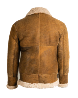 Shop Brad Men’s Brown B-3 Bomber Leather Jacket