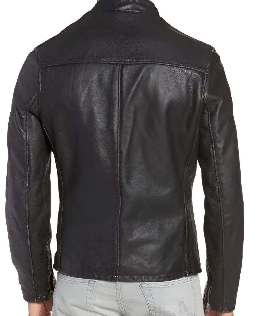 Shop The Cowhide Leather Mens Vintage Jacket Back