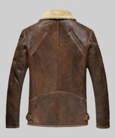 Shop The Jamie Men’s Distressed Brown Bomber Leather Jacket
