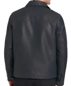 Shop The Men’s Simple Black Faux Leather Jacket