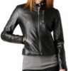 Women’s Slim Fit Leather Jacket - Trendy Leather Jackets