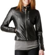 Women’s Slim Fit Leather Jacket - Trendy Leather Jackets