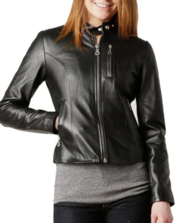 Women’s Slim Fit Leather Jacket - Trendy Leather Jackets