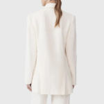 Women's White Double Breasted Blazer - Image 3