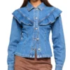Target Denim Flounce Jacket