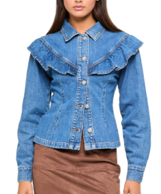 Target Denim Flounce Jacket