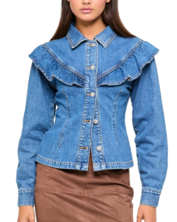 Target Denim Flounce Jacket