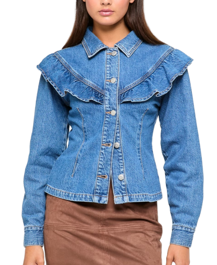 Target Denim Flounce Jacket